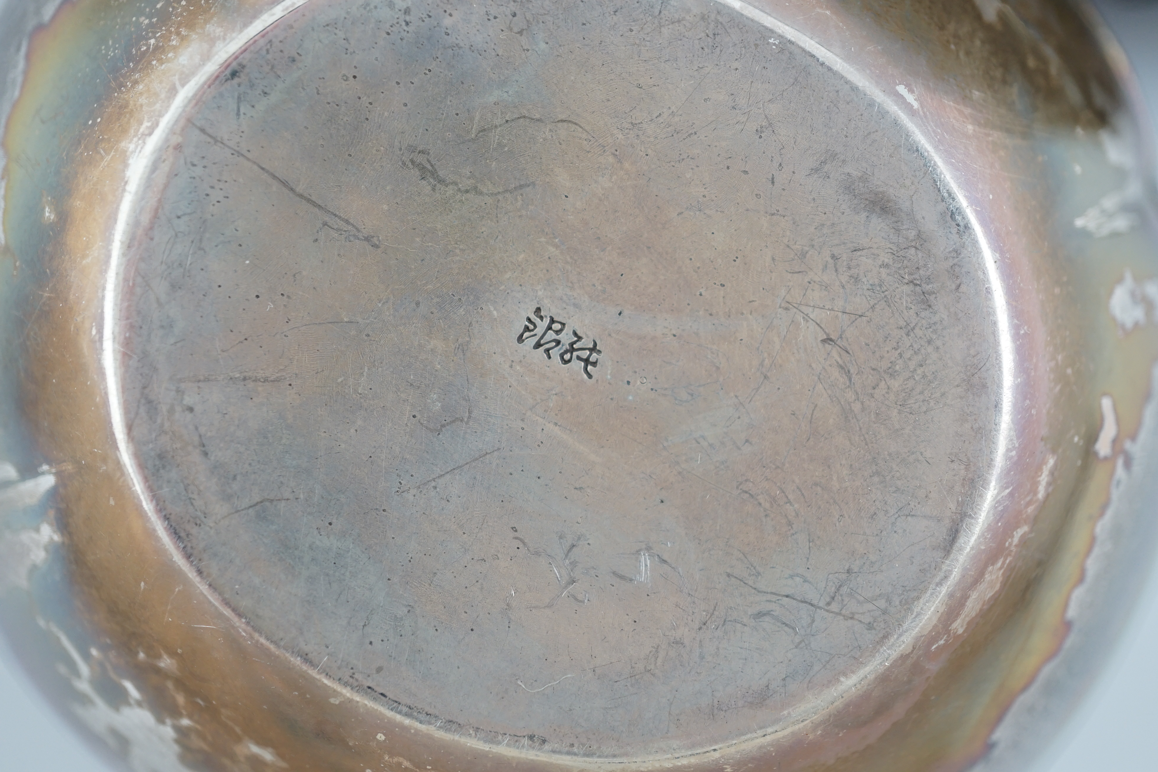 Three assorted early 20th century Japanese silver boxes with covers